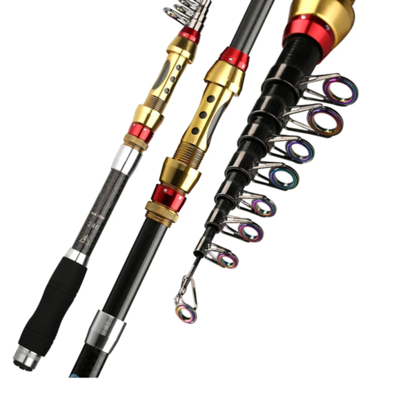 Varas Telescópicas Yernea 99% Carbono: Compactas e Potentes para Pesca em Mar (1,8-3,6M)