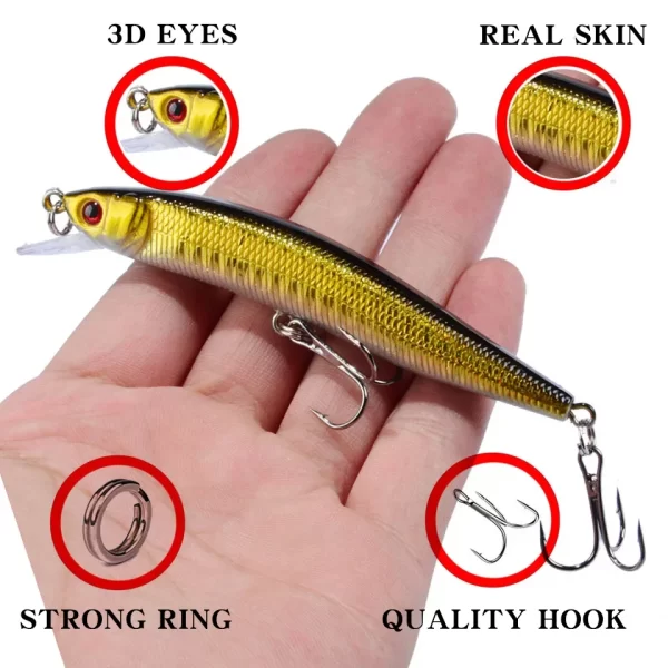 Isca Artificial  95mm 8g flutuante  Minnow - Image 4