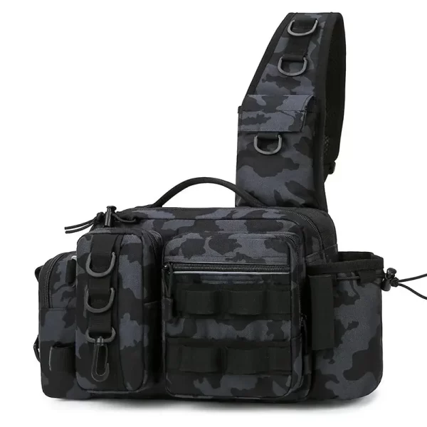 Mochila de Pesca Multifuncional com Porta-Varas: Organizador de Equipamentos e Estojo de Iscas para Pesca - Image 8