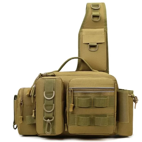 Mochila de Pesca Multifuncional com Porta-Varas: Organizador de Equipamentos e Estojo de Iscas para Pesca - Image 9