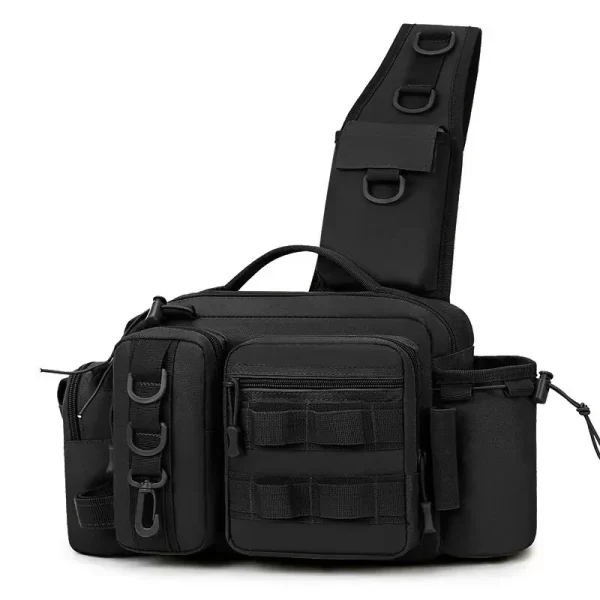 Mochila de Pesca Multifuncional com Porta-Varas: Organizador de Equipamentos e Estojo de Iscas para Pesca - Image 10