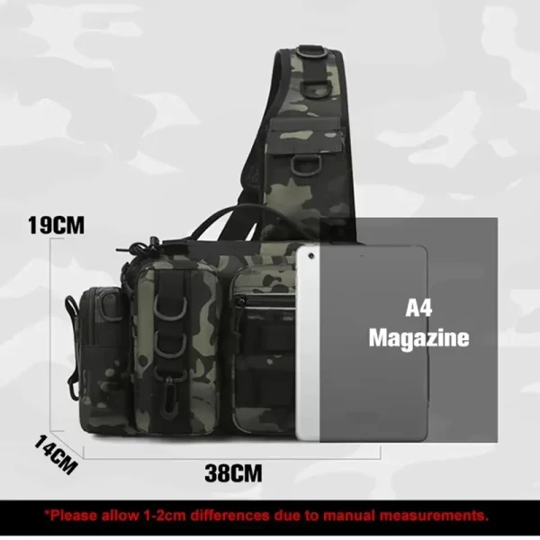 Mochila de Pesca Multifuncional com Porta-Varas: Organizador de Equipamentos e Estojo de Iscas para Pesca - Image 6