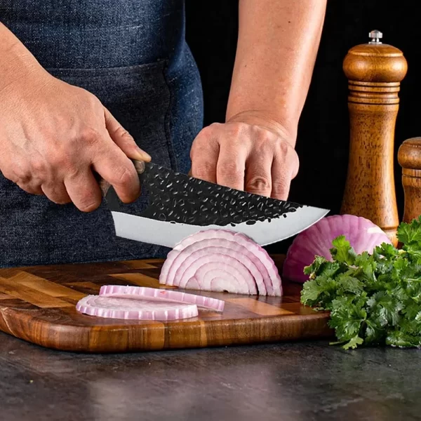 Faca de Carne e Desossa em Aço Inoxidável, Perfeita para Cozinha e Pesca, Forjada à Mão, 5.5" com Tampa Viking - Image 2