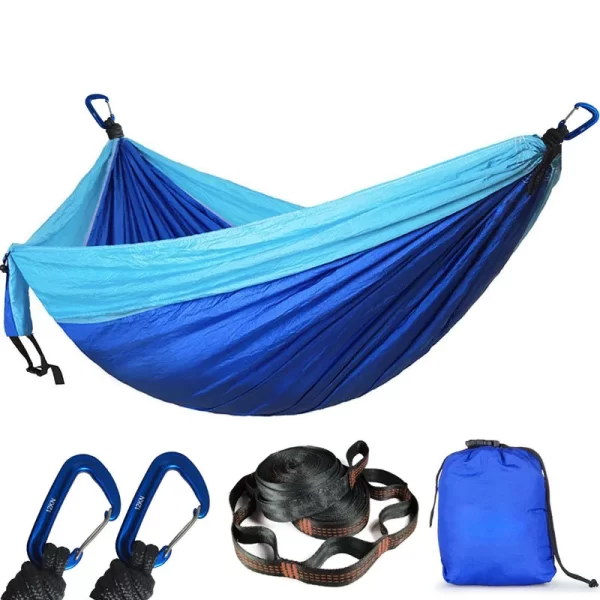 Rede Dupla para Duas Pessoas: Camping, Sobrevivência, Jardim, Caça, Lazer, Viagem - Com Cinta para Rede - Image 3