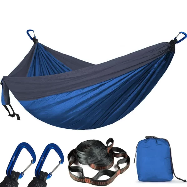 Rede Dupla para Duas Pessoas: Camping, Sobrevivência, Jardim, Caça, Lazer, Viagem - Com Cinta para Rede - Image 5