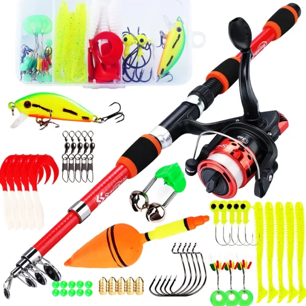 Kit Vara de Pesca 1,8m com Carretel 5.2:1 e Arrasto de 5kg - Image 7