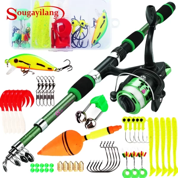 Kit Vara de Pesca 1,8m com Carretel 5.2:1 e Arrasto de 5kg
