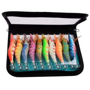Conjunto de Iscas de Madeira Luminosas para Pesca - 10 Peças