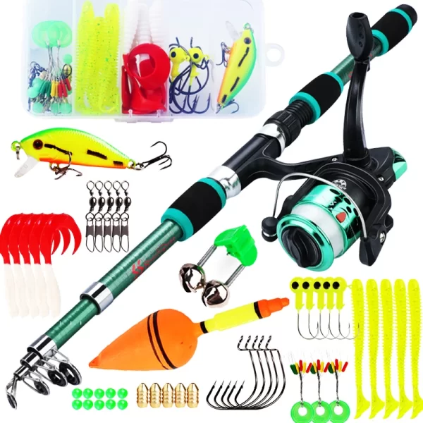 Kit Vara de Pesca 1,8m com Carretel 5.2:1 e Arrasto de 5kg - Image 5