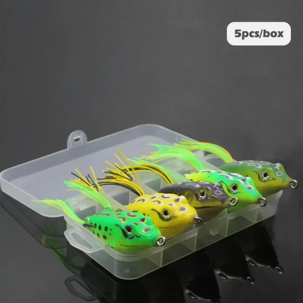 Isca artificial sapo macio, 5 unidades, ideal para pesca de baixo, mar e rios - Image 4