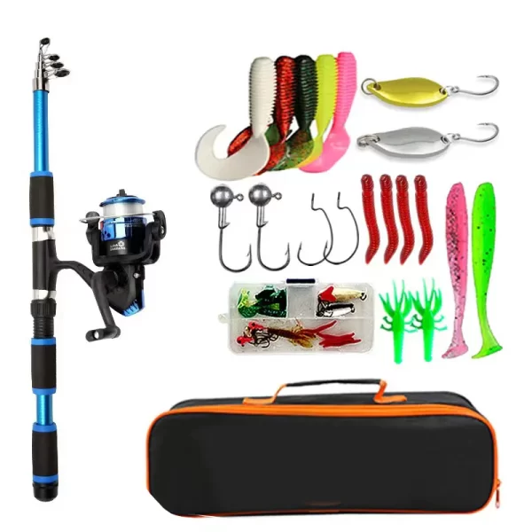 Kit De Pesca Vara + Molinete E Acessórios Barato