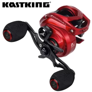 Carretilha Spartacus  Vermelha Drag Máximo de 8KG Engrenagem de Alta Velocidade 7+1