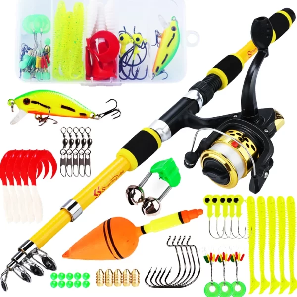 Kit Vara de Pesca 1,8m com Carretel 5.2:1 e Arrasto de 5kg - Image 6