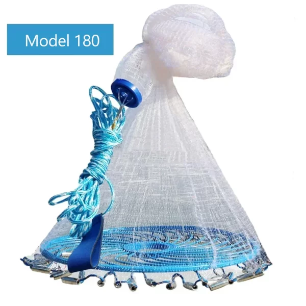 Tarrafa Lawaia em Aço, Estilo Americano, Malha Pequena, Anel Azul. - Image 5