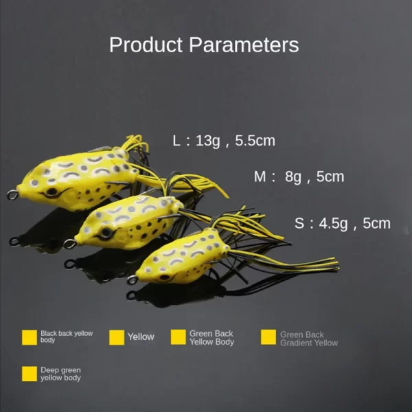 Isca artificial sapo macio, 5 unidades, ideal para pesca de baixo, mar e rios - Image 2