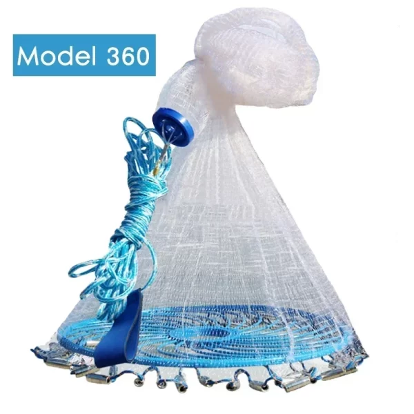 Tarrafa Lawaia em Aço, Estilo Americano, Malha Pequena, Anel Azul. - Image 11