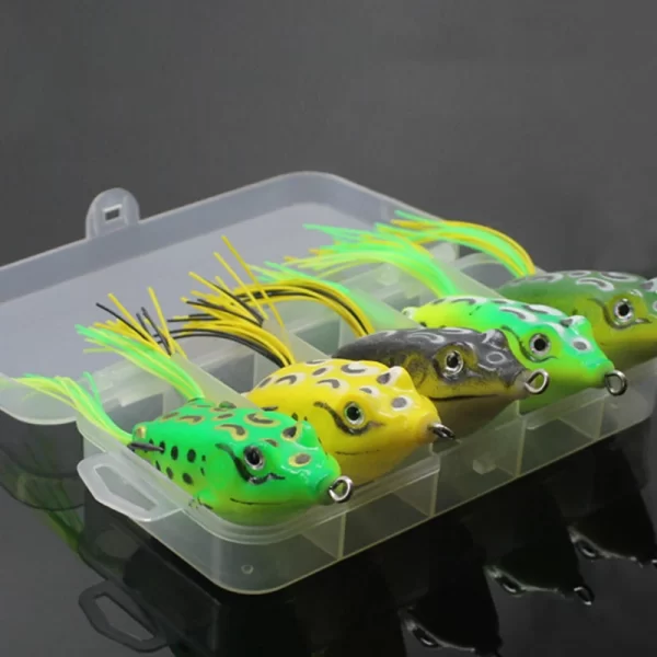 Isca artificial sapo macio, 5 unidades, ideal para pesca de baixo, mar e rios