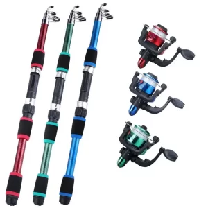 Conjunto  Vara de Pesca Telescópica com Molinete