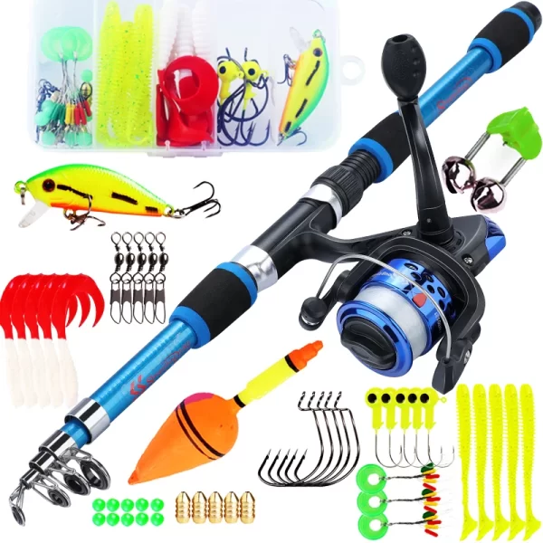 Kit Vara de Pesca 1,8m com Carretel 5.2:1 e Arrasto de 5kg - Image 3