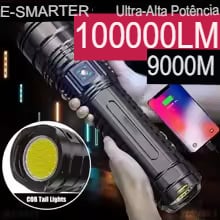 Lanterna LED Tática Recarregável 15000mAh para Emergências e Camping