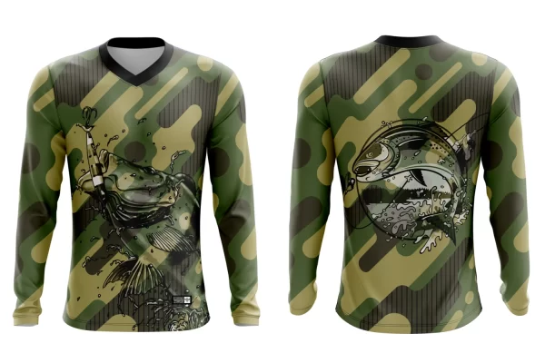Camisa de Pesca Camuflada UV50+ Adulto – Secagem Rápida e Conforto - Image 3