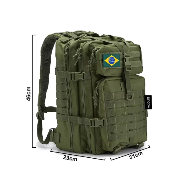 Mochila Militar Tática 50L - Verde Musgo, Resistente e Impermeável, Unissex - Image 2