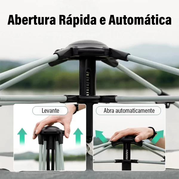 Barraca de Camping Tenda Pop-up Automática para 3-4 Pessoas - Image 7