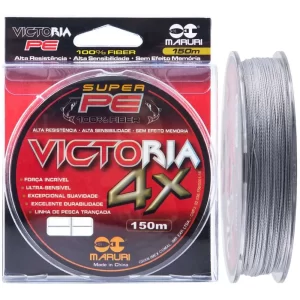 Linha de Pesca Multifilamento Maruri Victoria 4X Super PE 0.50mm 65lb Cinza 150m