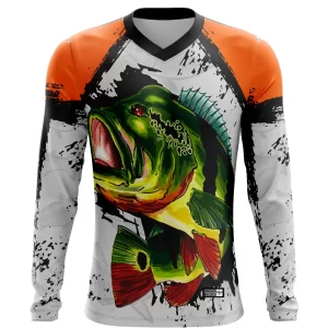 Camisa de pesca Uv50 Fish Camisa de pesca adulta com secagem rápida