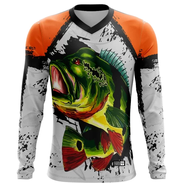Camisa de pesca Uv50 Fish Camisa de pesca adulta com secagem rápida