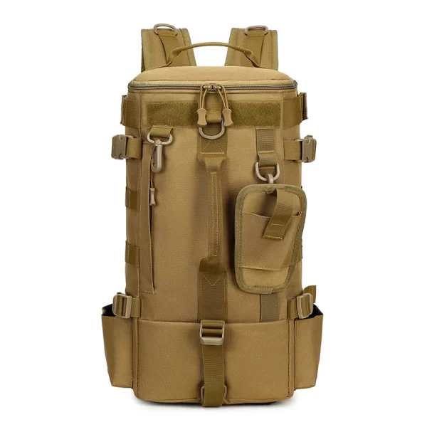 Mochila Tática Militar Pesca e Camping 50L – Impermeável, com Suporte para Varas, Sobrevivência Outdoor, Caça, Trilha e Aventura - Imagem 7