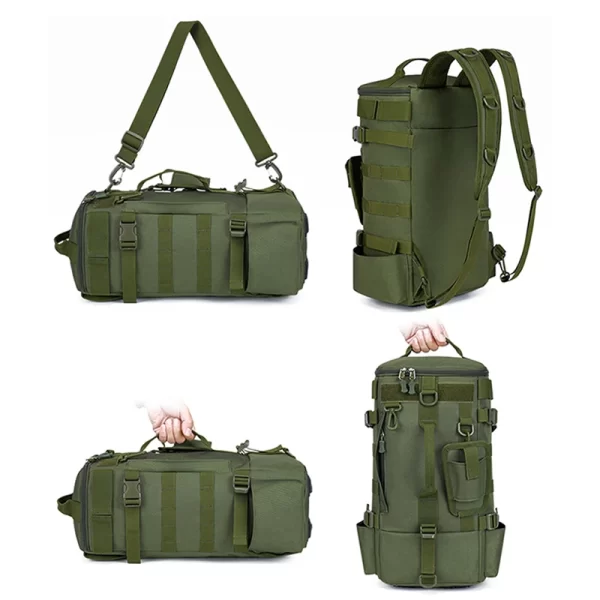 Mochila Tática Militar Pesca e Camping 50L – Impermeável, com Suporte para Varas, Sobrevivência Outdoor, Caça, Trilha e Aventura - Imagem 3
